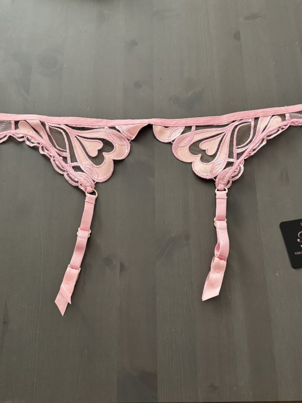 Honey Birdette - Pink Hearts - Suspender - L